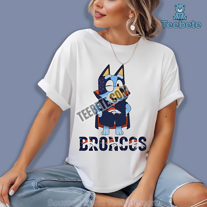 Denver Broncos Bluey Vampire Halloween Shirt