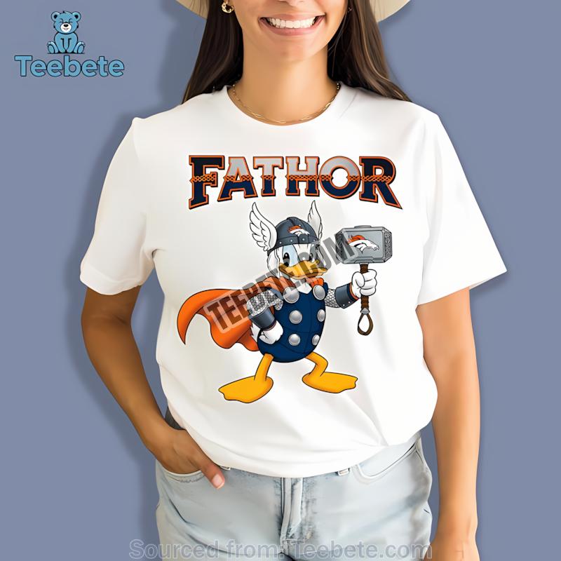 Denver Broncos Donald Duck Fathor Graphic Shirt
