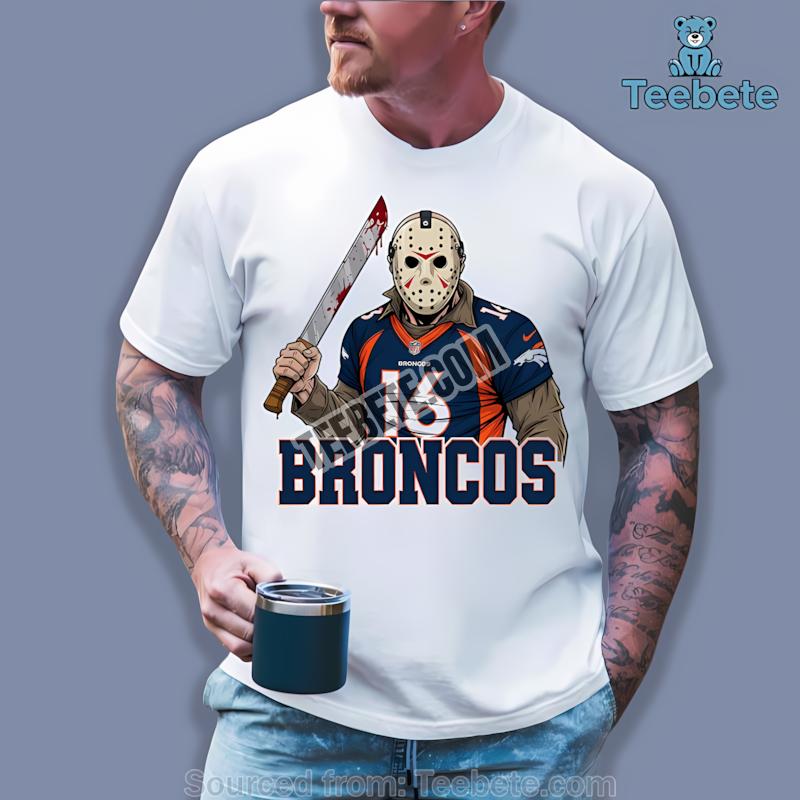 Denver Broncos Jason Voorhees Machete Football Shirt