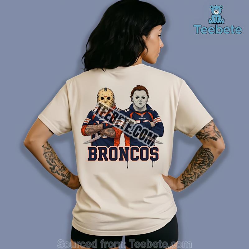 Denver Broncos Jason Voorhees Michael Myers Horror Shirt
