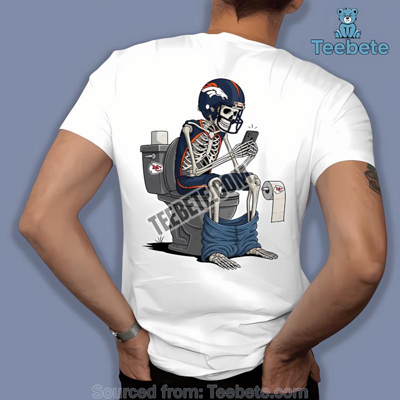 Denver Broncos Skeleton Toilet Chiefs Rivalry Shirt