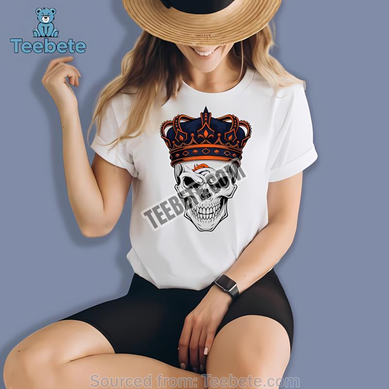 Denver Broncos Skull Crown Dark Grunge Shirt