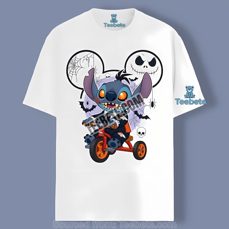 Denver Broncos Stitch Saw Halloween Shirt