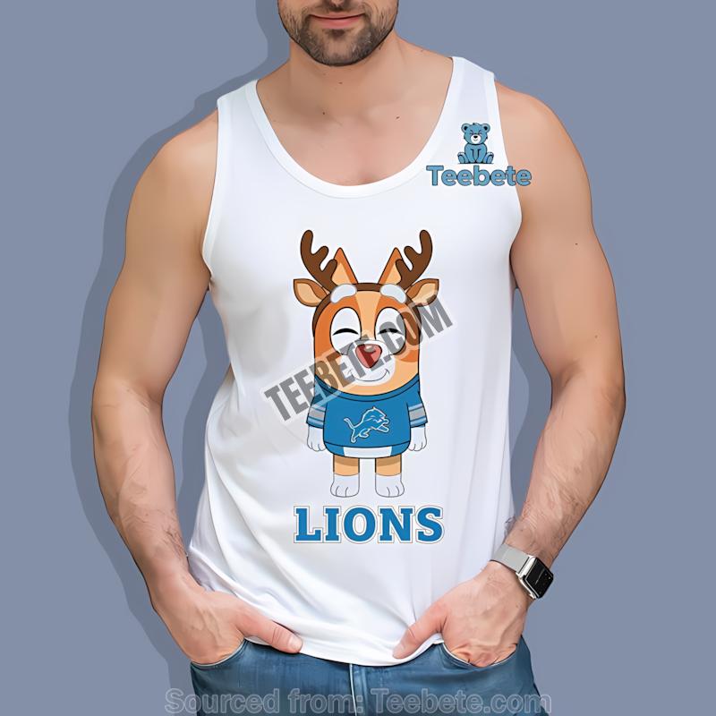 Detroit Lions Bingo Reindeer Christmas Holiday Tanktop Detroit Lions Bingo Reindeer Christmas Holiday Tanktop