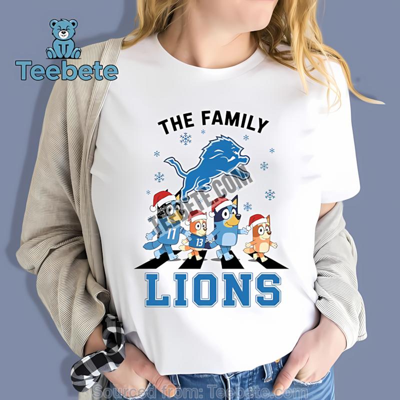 Detroit Lions Bluey Fathor Graphic Shirt