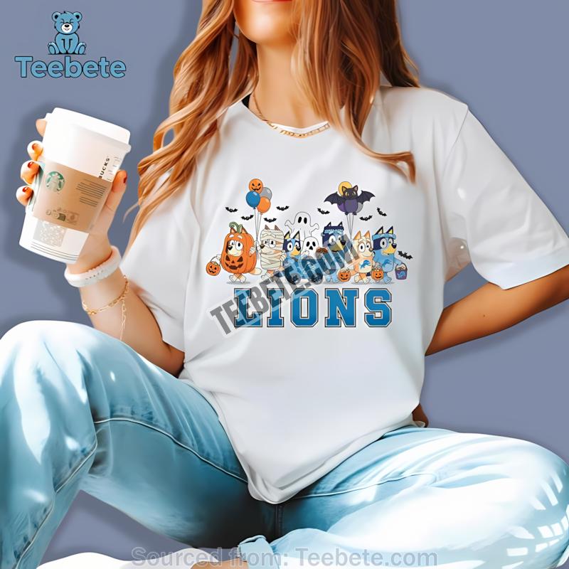 Detroit Lions Bluey Halloween Parade Costume Shirt