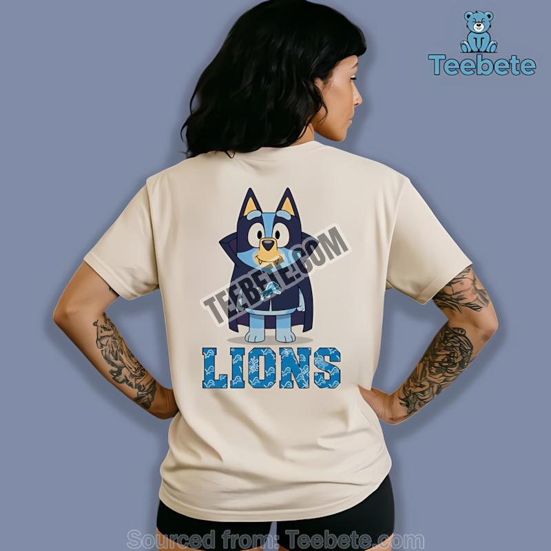 Detroit Lions Bluey Vampire Halloween Shirt
