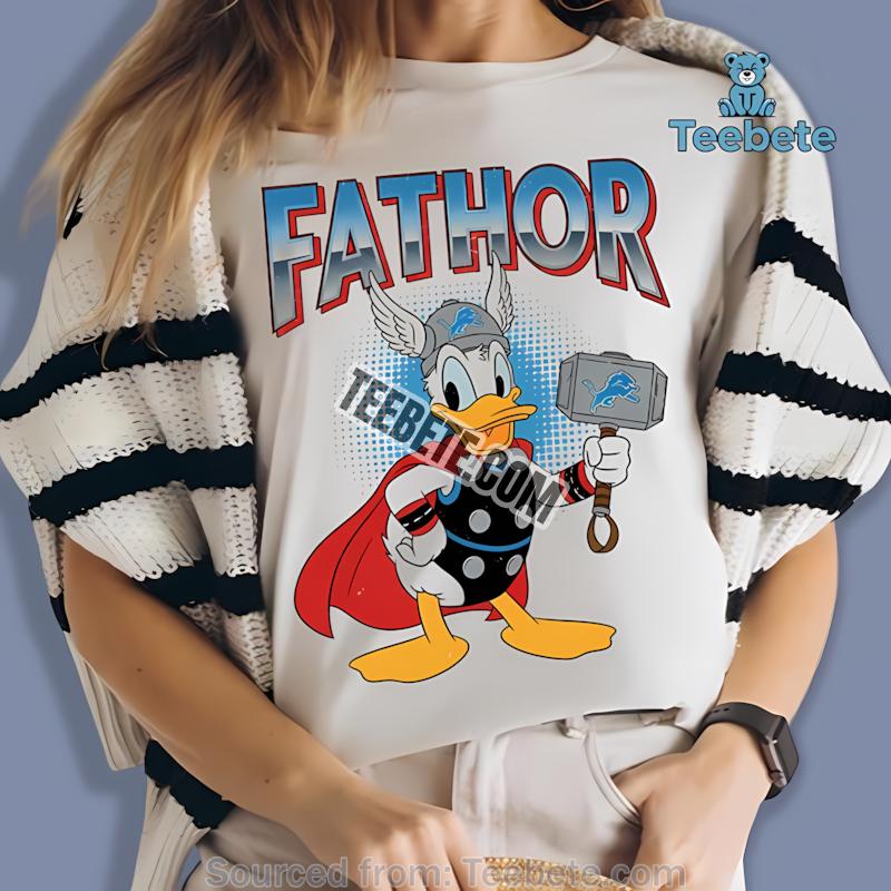 Detroit Lions Donald Duck Fathor Shirt