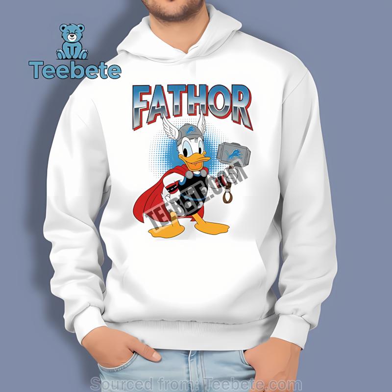 Detroit Lions Donald Duck Fathor Hoodie Detroit Lions Donald Duck Fathor Hoodie