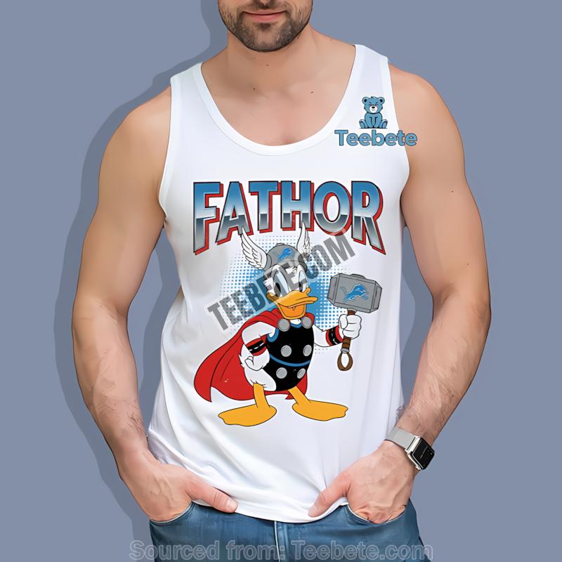 Detroit Lions Donald Duck Fathor Tanktop Detroit Lions Donald Duck Fathor Tanktop