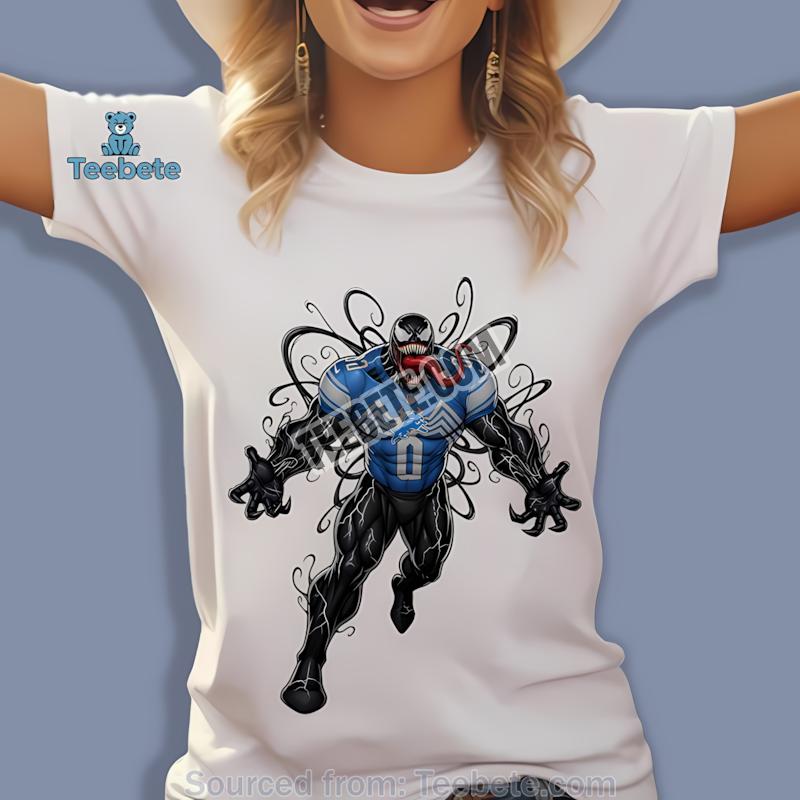 Detroit Lions Halloween Venom Graphic Shirt