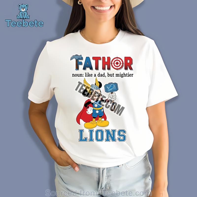 Detroit Lions Mickey Mouse Fathor Shirt