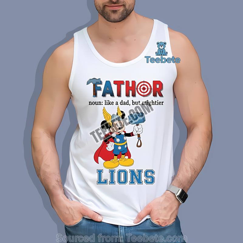 Detroit Lions Mickey Mouse Fathor Tanktop Detroit Lions Mickey Mouse Fathor Tanktop
