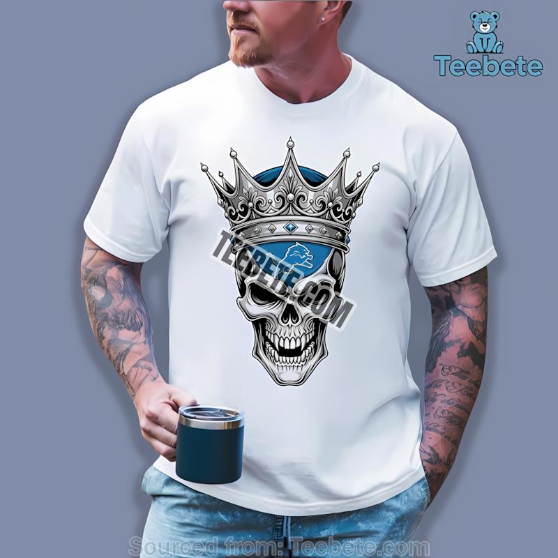Detroit Lions Skull Crown Dark Grunge Shirt