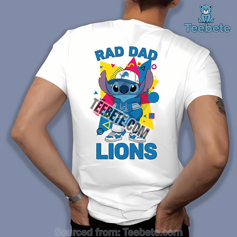 Detroit Lions Stitch Rad Like Dad Shirt
