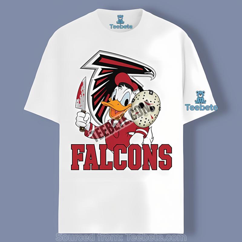 Donald Duck Jason Mask Halloween Atlanta Falcons Tshirt