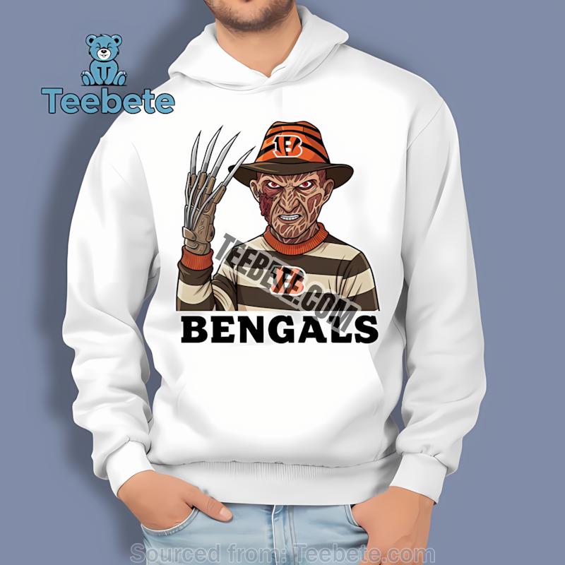 Freddy Krueger Cincinnati Bengals Halloween Hoodie Freddy Krueger Cincinnati Bengals Halloween Hoodie