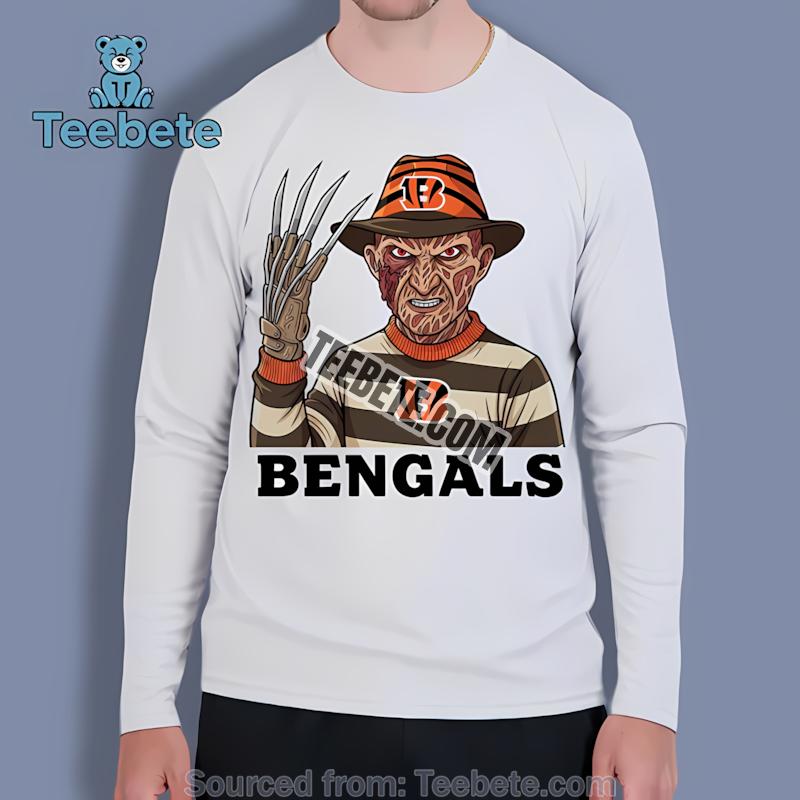 Freddy Krueger Cincinnati Bengals Halloween Long Sleeve Freddy Krueger Cincinnati Bengals Halloween Long Sleeve