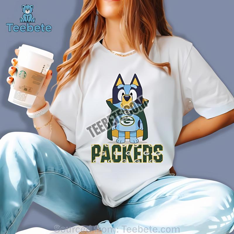 Green Bay Packers Bluey Vampire Funny Shirt