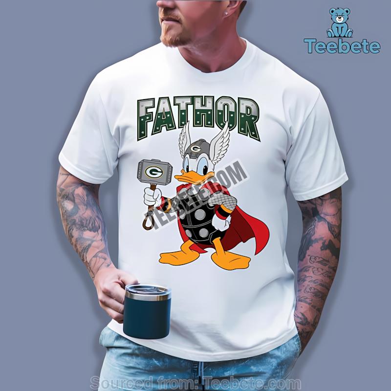 Green Bay Packers Donald Duck Fathor Printed Shirt