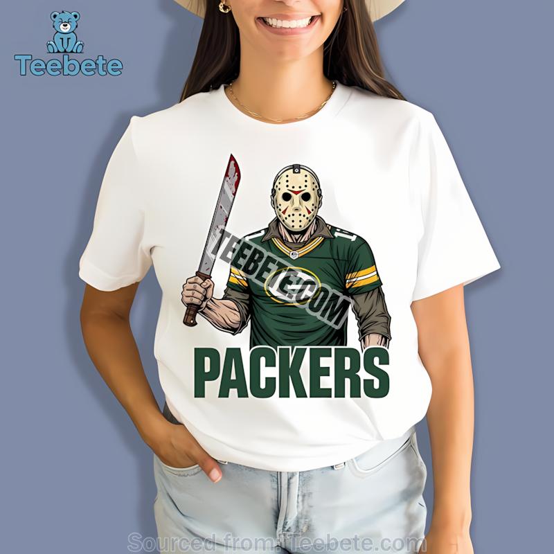 Green Bay Packers Jason Voorhees Machete Horror Football Shirt