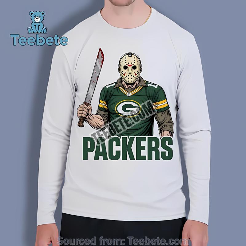 Green Bay Packers Jason Voorhees Machete Horror Football Long Sleeve Green Bay Packers Jason Voorhees Machete Horror Football Long Sleeve