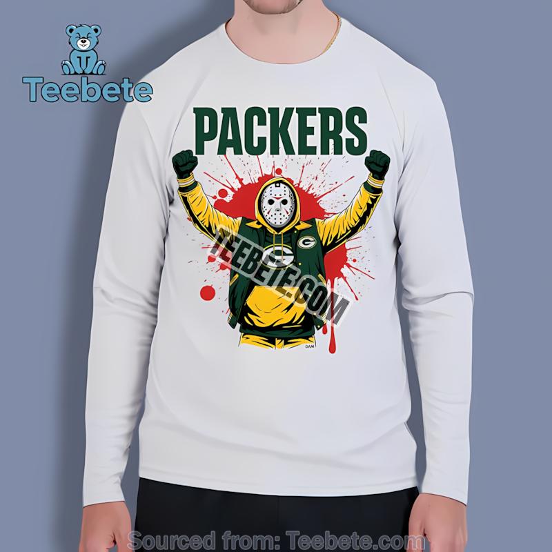 Green Bay Packers Jason Voorhees Victory Halloween Color Long Sleeve Green Bay Packers Jason Voorhees Victory Halloween Color Long Sleeve