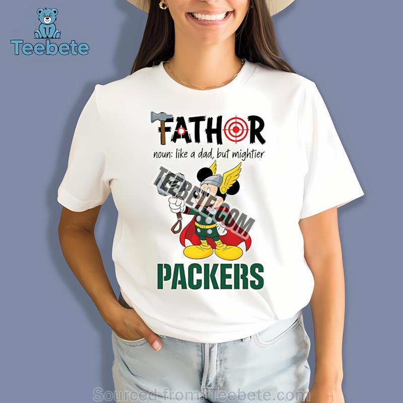 Green Bay Packers Mickey Mouse Fathor Funny Shirt