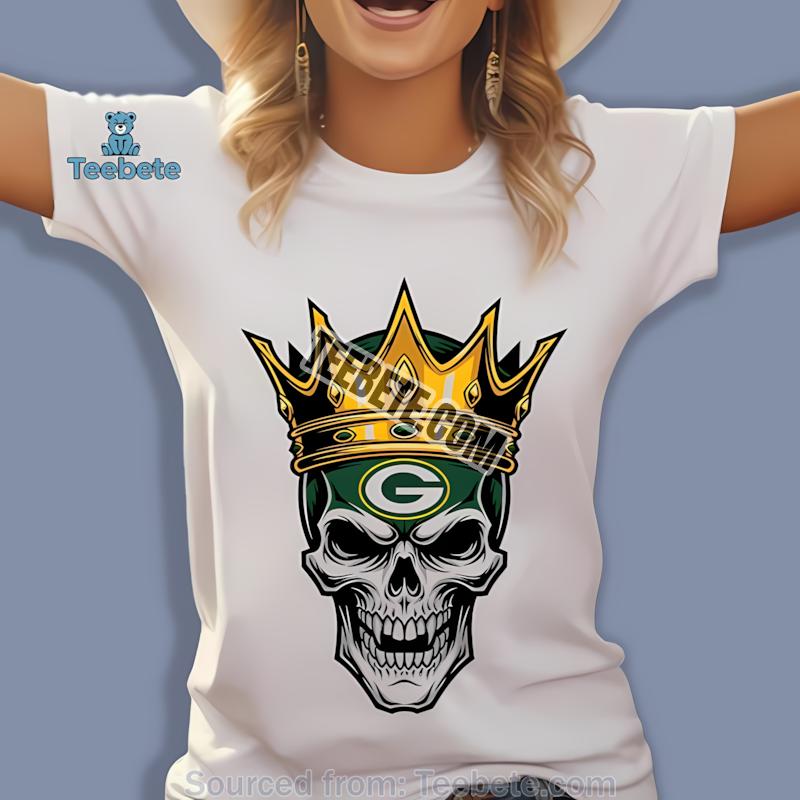 Green Bay Packers Skull Crown Dark Grunge Soft Shirt