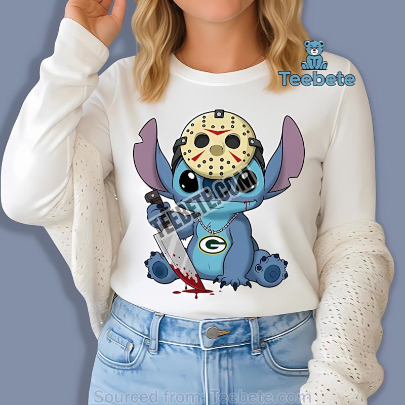 Green Bay Packers Stitch Jason Halloween Classic Long Sleeve Green Bay Packers Stitch Jason Halloween Classic Long Sleeve