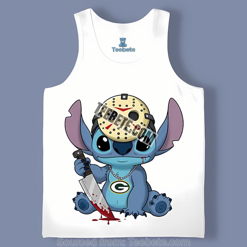 Green Bay Packers Stitch Jason Halloween Classic Tanktop Green Bay Packers Stitch Jason Halloween Classic Tanktop