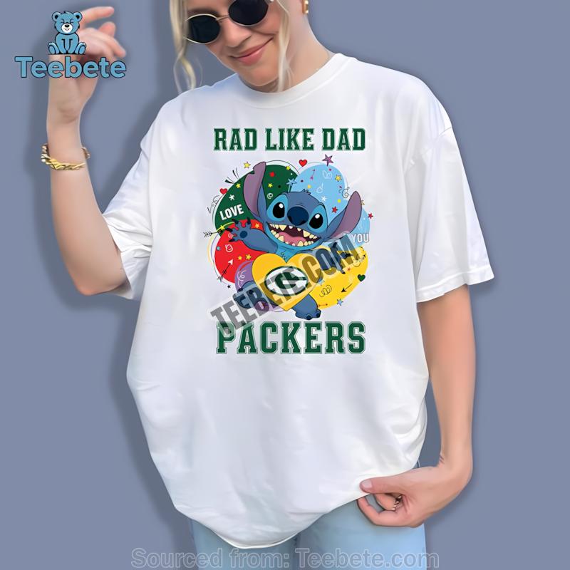 Green Bay Packers Stitch Rad Like Dad Vintage Shirt