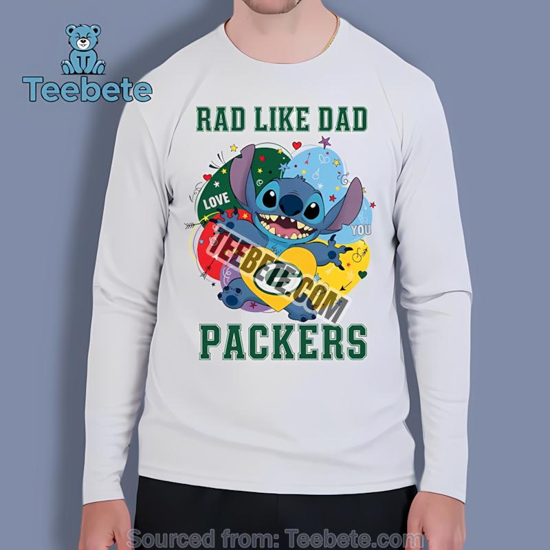 Green Bay Packers Stitch Rad Like Dad Vintage Long Sleeve Green Bay Packers Stitch Rad Like Dad Vintage Long Sleeve