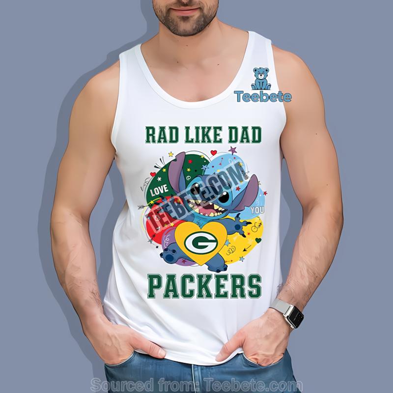 Green Bay Packers Stitch Rad Like Dad Vintage Tanktop Green Bay Packers Stitch Rad Like Dad Vintage Tanktop