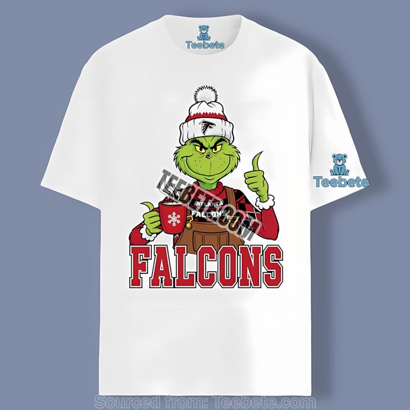 Grinch Winter Cocoa Holiday Atlanta Falcons Unisex Tshirt