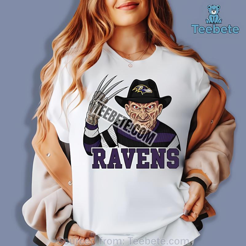 Halloween Baltimore Ravens Freddy Krueger Shirt
