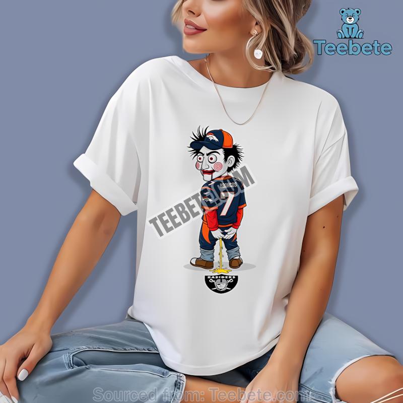 Halloween Denver Broncos Billy Puppet Raiders Rivalry Shirt