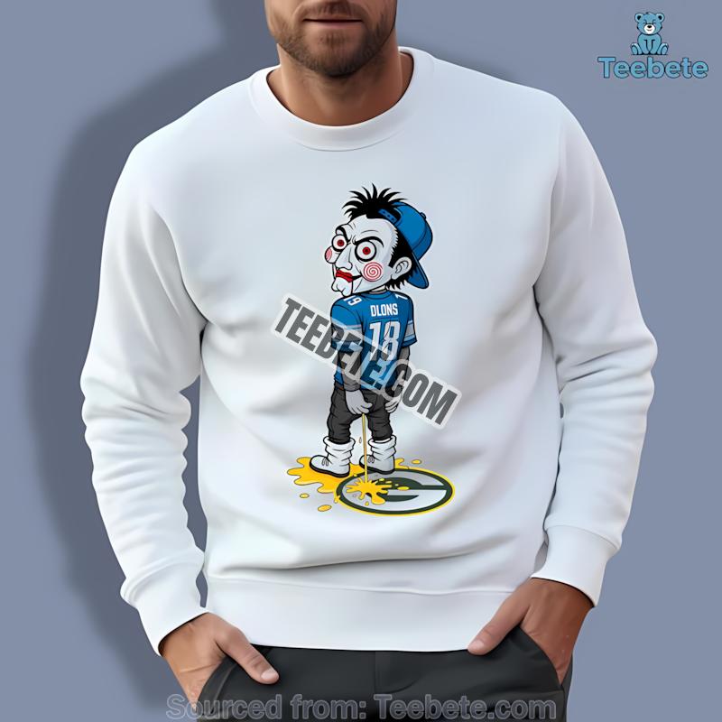 Halloween Detroit Lions Billy Puppet Green Bay Packers Rivalry Long Sleeve Halloween Detroit Lions Billy Puppet Green Bay Packers Rivalry Long Sleeve
