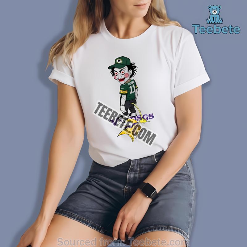 Halloween Green Bay Packers Billy Puppet Minnesota Vikings Rivalry Shirt