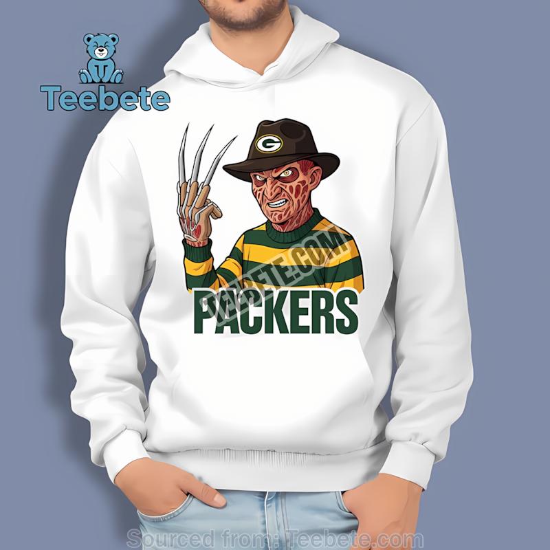 Halloween Green Bay Packers Freddy Krueger Graphic Hoodie Halloween Green Bay Packers Freddy Krueger Graphic Hoodie