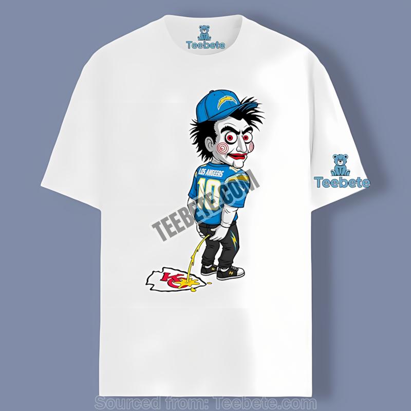 Halloween Los Angeles Chargers Billy Puppet Chiefs Rivalry Cotton Shirt