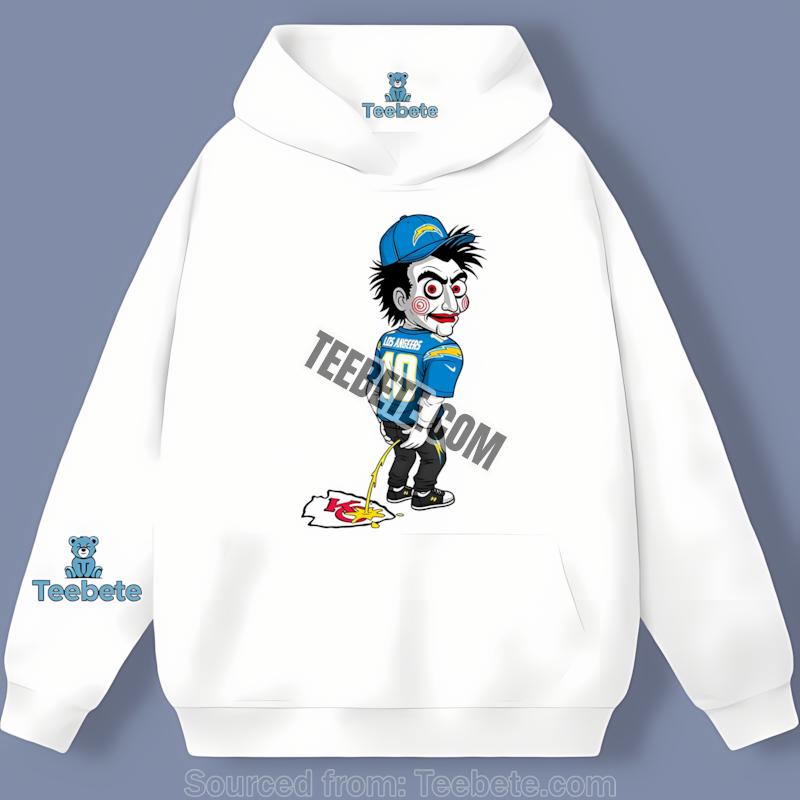 Halloween Los Angeles Chargers Billy Puppet Chiefs Rivalry Cotton Hoodie Halloween Los Angeles Chargers Billy Puppet Chiefs Rivalry Cotton Hoodie