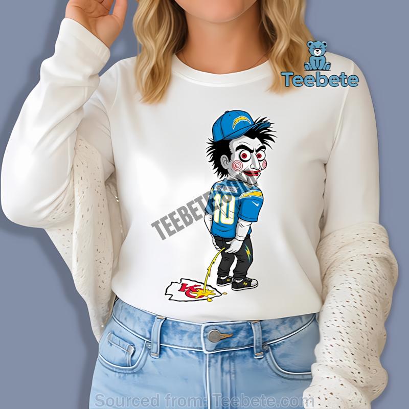 Halloween Los Angeles Chargers Billy Puppet Chiefs Rivalry Cotton Long Sleeve Halloween Los Angeles Chargers Billy Puppet Chiefs Rivalry Cotton Long Sleeve