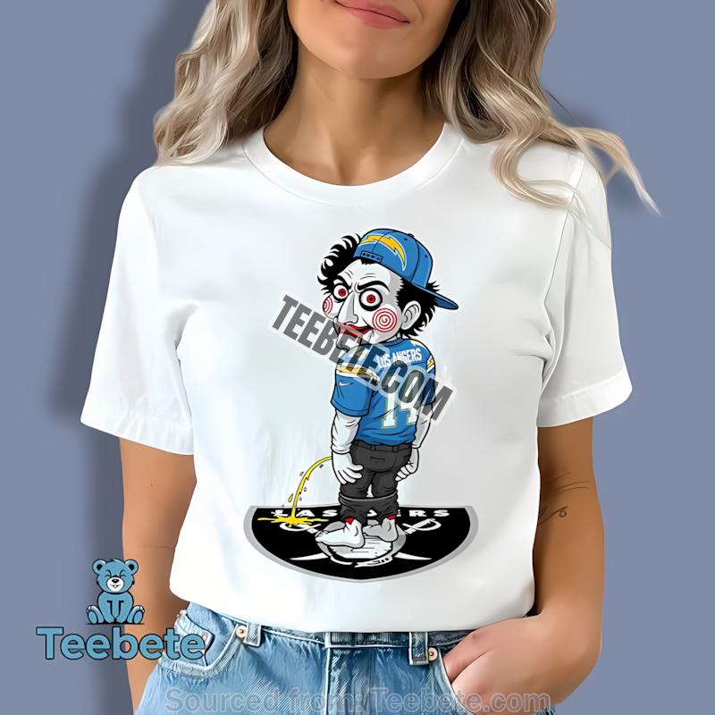 Halloween Los Angeles Chargers Billy Puppet Raiders Rivalry Adults Shirt