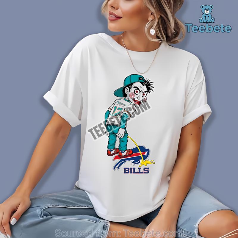 Halloween Miami Dolphins Billy Puppet Buffalo Bills Rivalry Mens Shirt