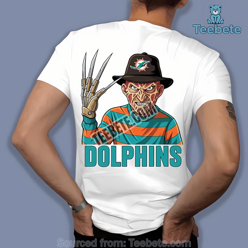 Halloween Miami Dolphins Freddy Krueger Funny Shirt