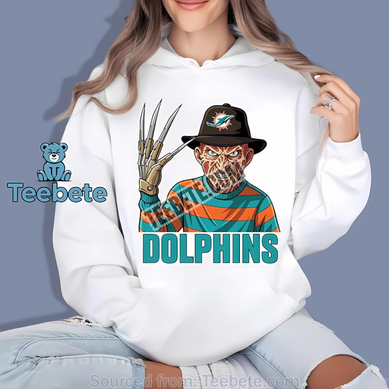 Halloween Miami Dolphins Freddy Krueger Funny Hoodie Halloween Miami Dolphins Freddy Krueger Funny Hoodie