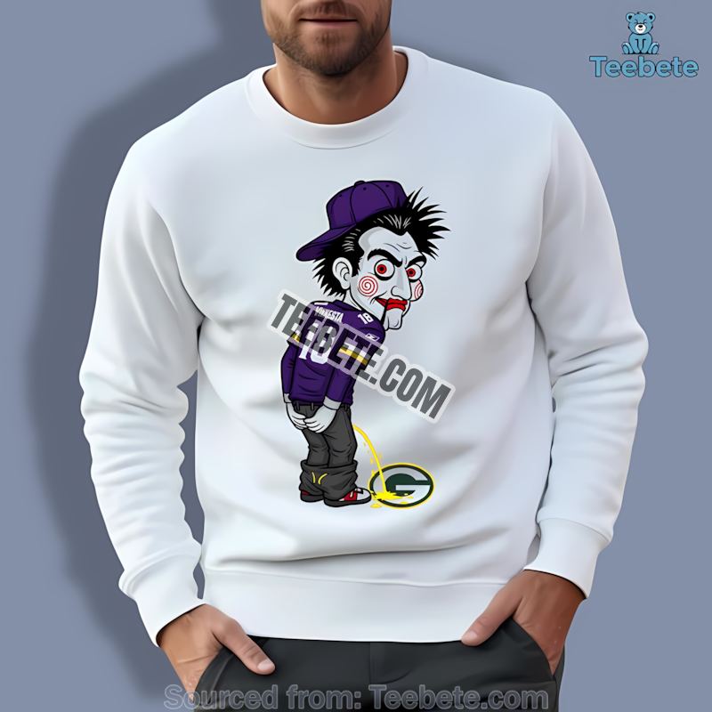 Halloween Minnesota Vikings Billy Puppet Packers Rivalry Long Sleeve Halloween Minnesota Vikings Billy Puppet Packers Rivalry Long Sleeve