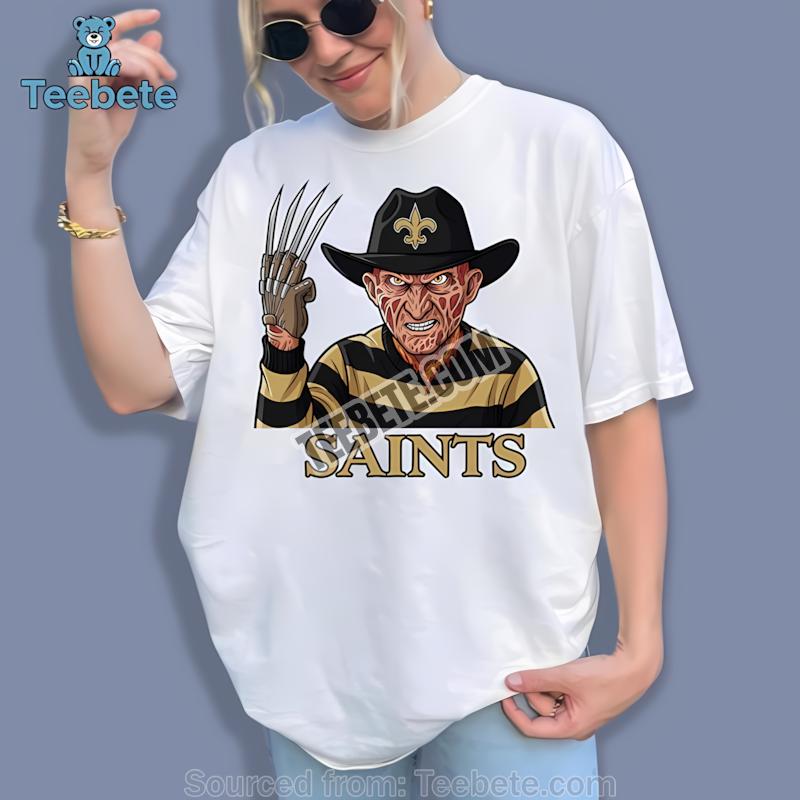 Halloween New Orleans Saints Freddy Krueger Horror Shirt