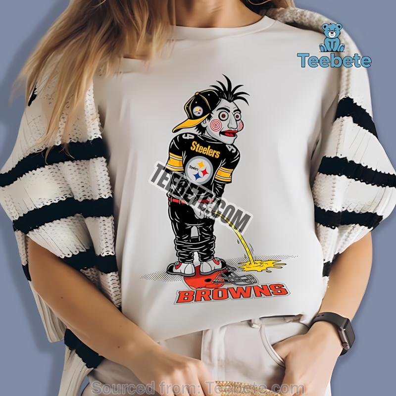 Halloween Pittsburgh Steelers Billy Puppet Cleveland Browns Rivalry Shirt